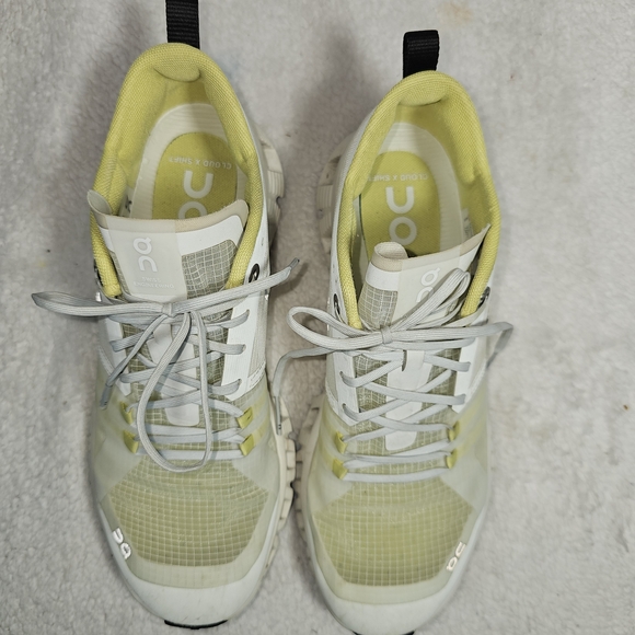 Womens On Cloud X Shift Vapor Acacia Off White Yellow Running Sneakers Shoes - Picture 11 of 14